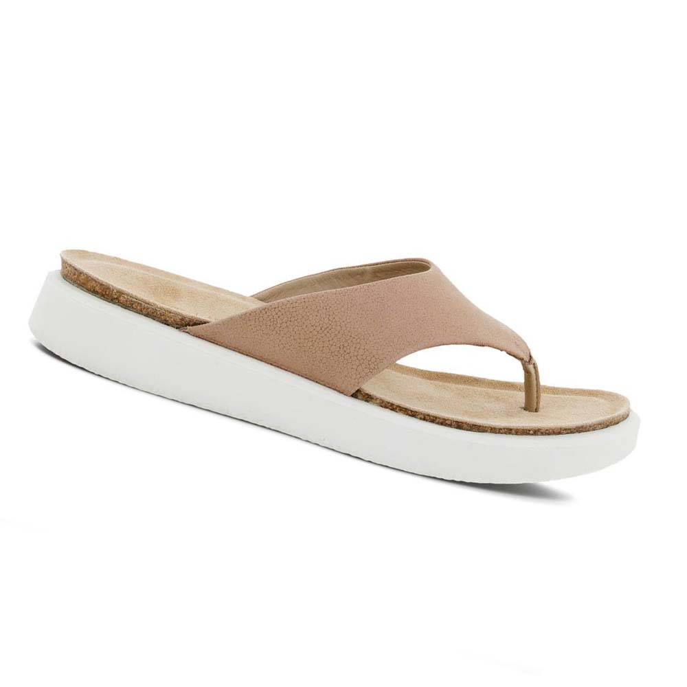 Ecco Corksphere Thong Sandaler Dame Brune | NO 167WNB